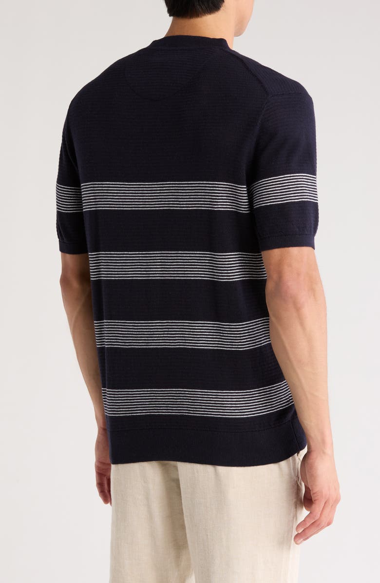 DENIM AND FLOWER Sweater Tee, Alternate, color, Navy/ White Stripe