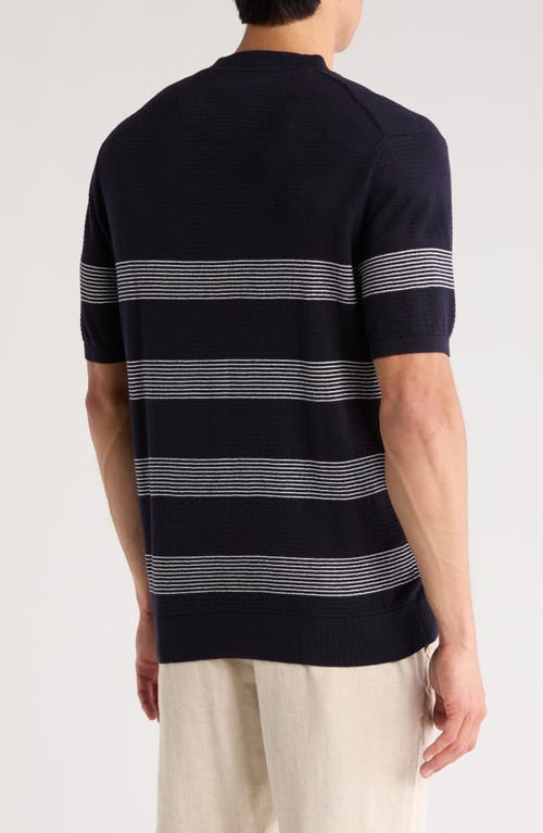 Denim And Flower Sweater Tee In Black