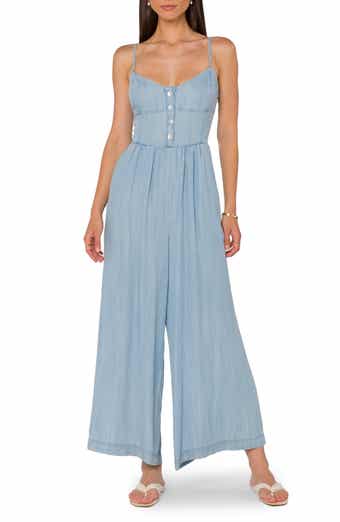 VELVET HEART V-Neck Wide Leg Jumpsuit