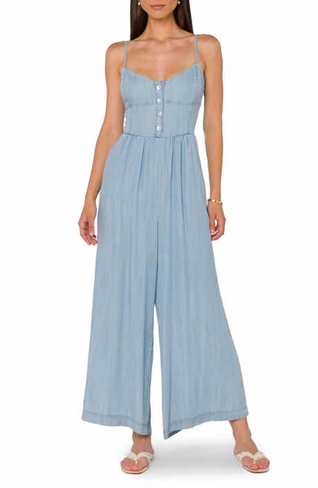 VELVET HEART V-Neck Wide Leg Jumpsuit