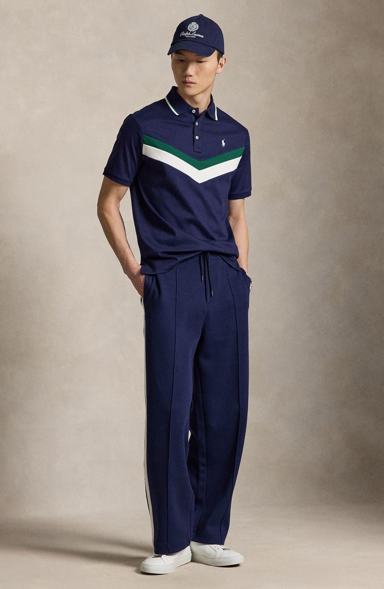 Polo Ralph Lauren Chevron Classic Fit Soft Cotton Polo, Alternate, color, Newport Navy
