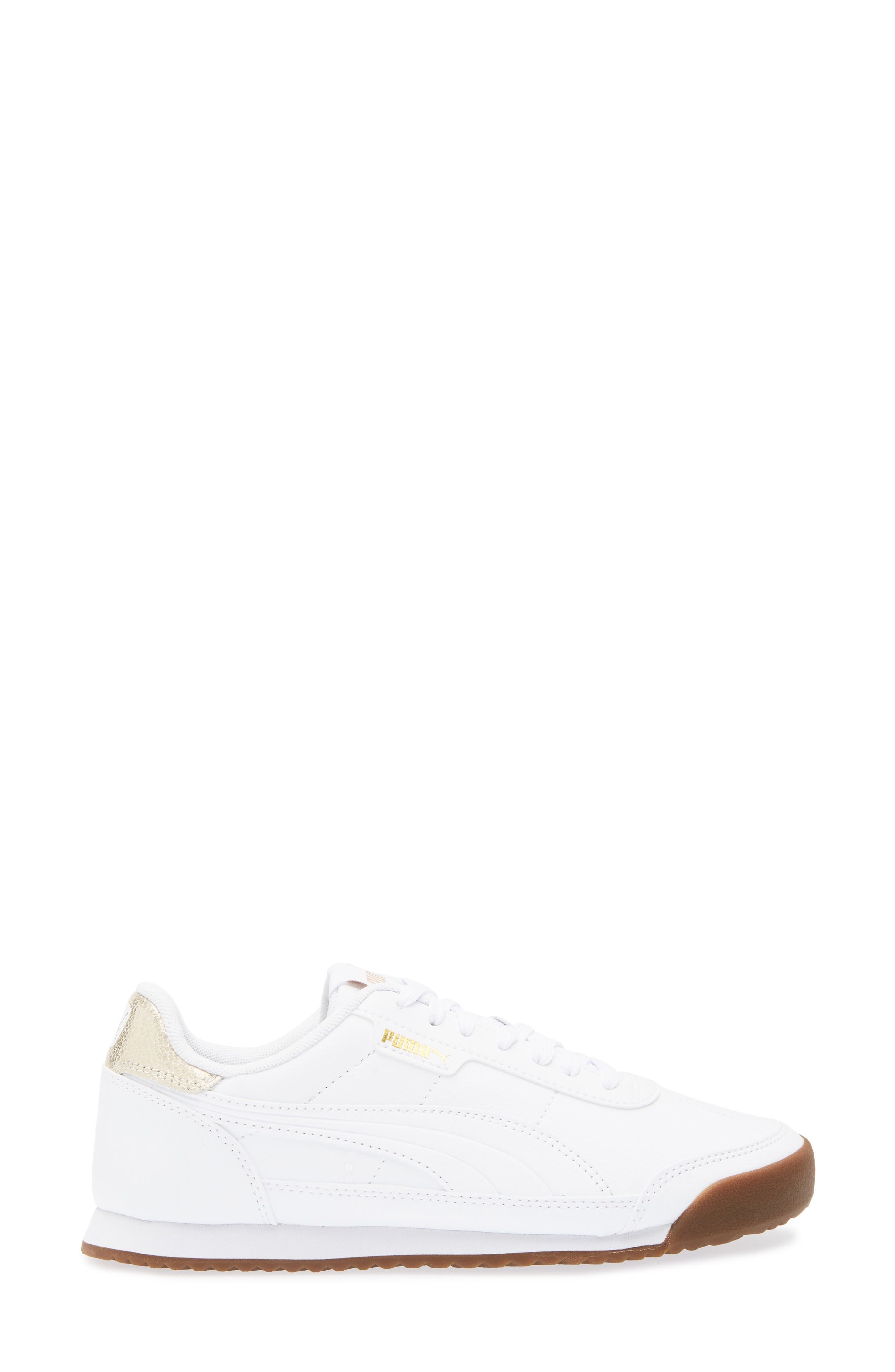 PUMA Turino II Sneaker, Alternate, color, Puma White/ Puma White/ Gold