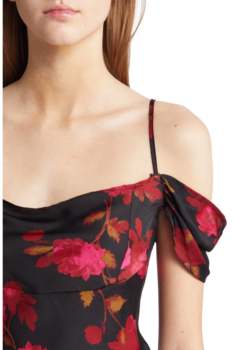 Cassandra Floral Off the Shoulder Blouse, Alternate, color, BLACK COMBO