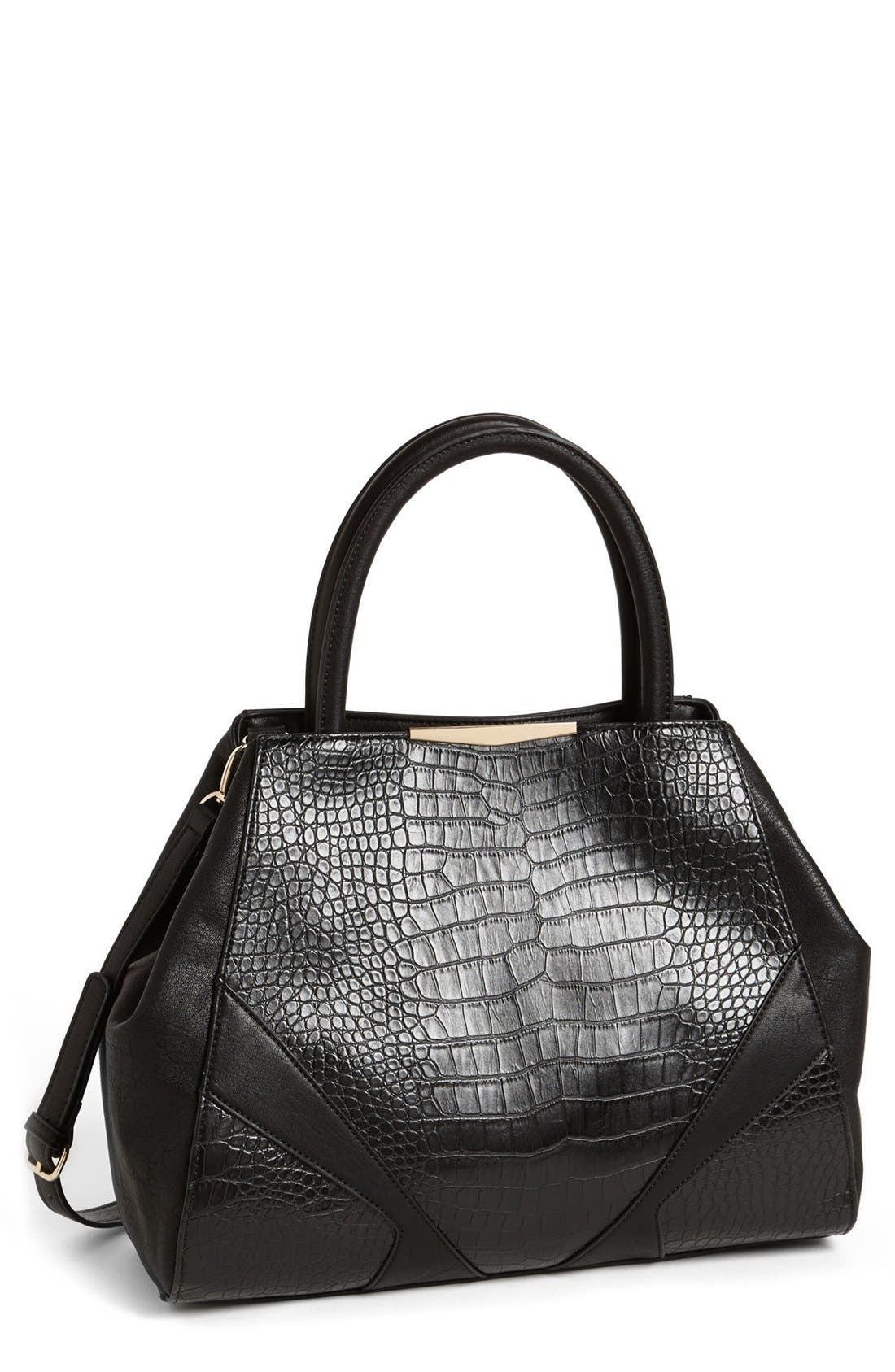 'Adeline' Satchel, Main, color, BLACK