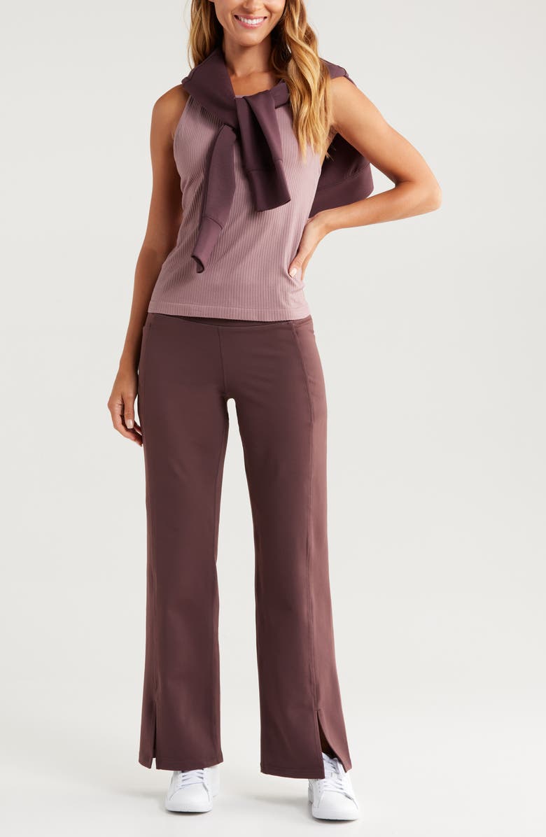 Zella Pure Seamless Racerback Rib Tank, Alternate, color, Purple Moon