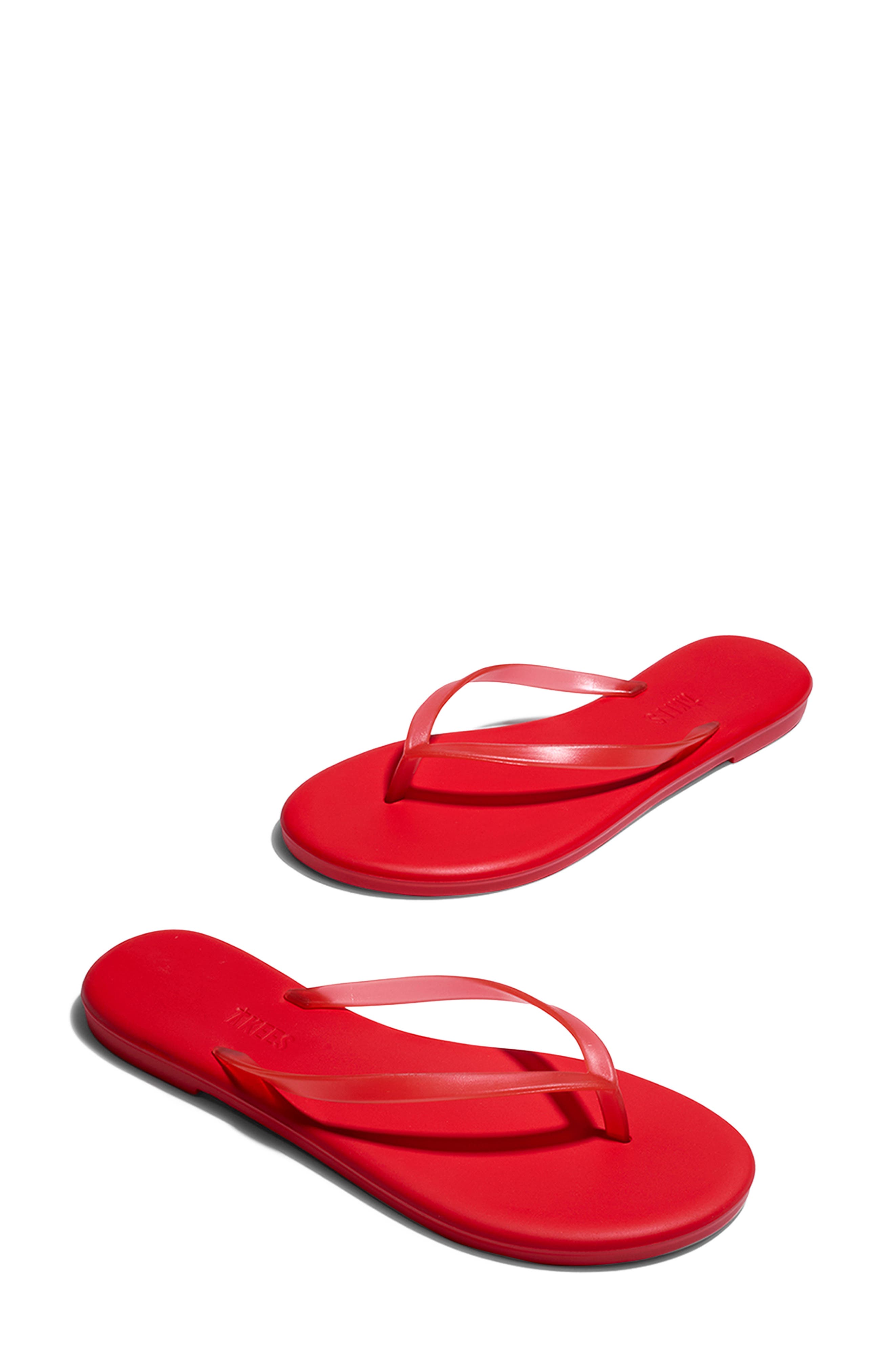 Aqua Waterproof Flip Flop, Alternate, color, SOL RED
