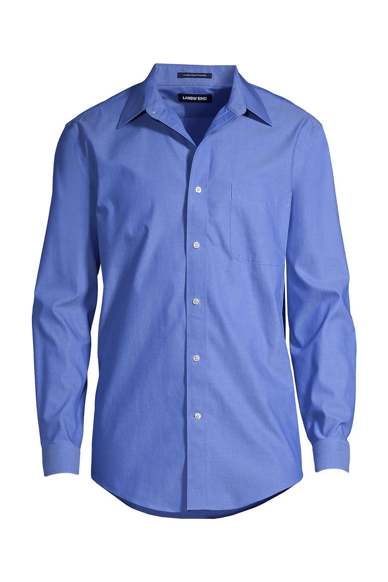 No Iron Supima Cotton Pinpoint Straight Collar Dress Shirt, Alternate, color, Light French Blue