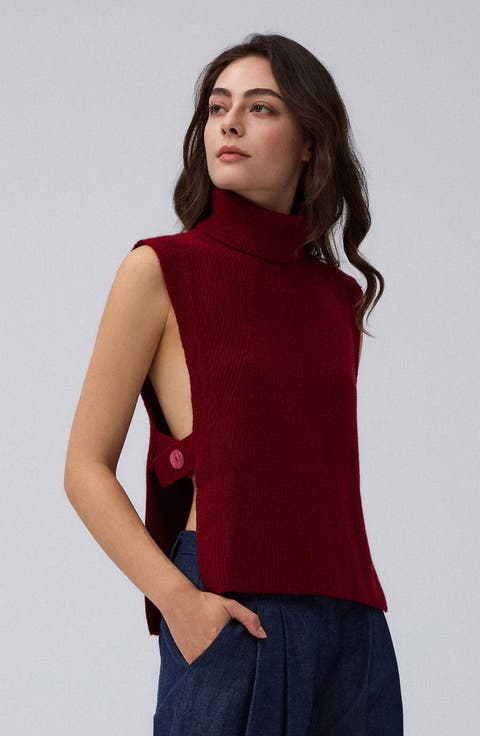 Wool Cashmere Sweater Vest