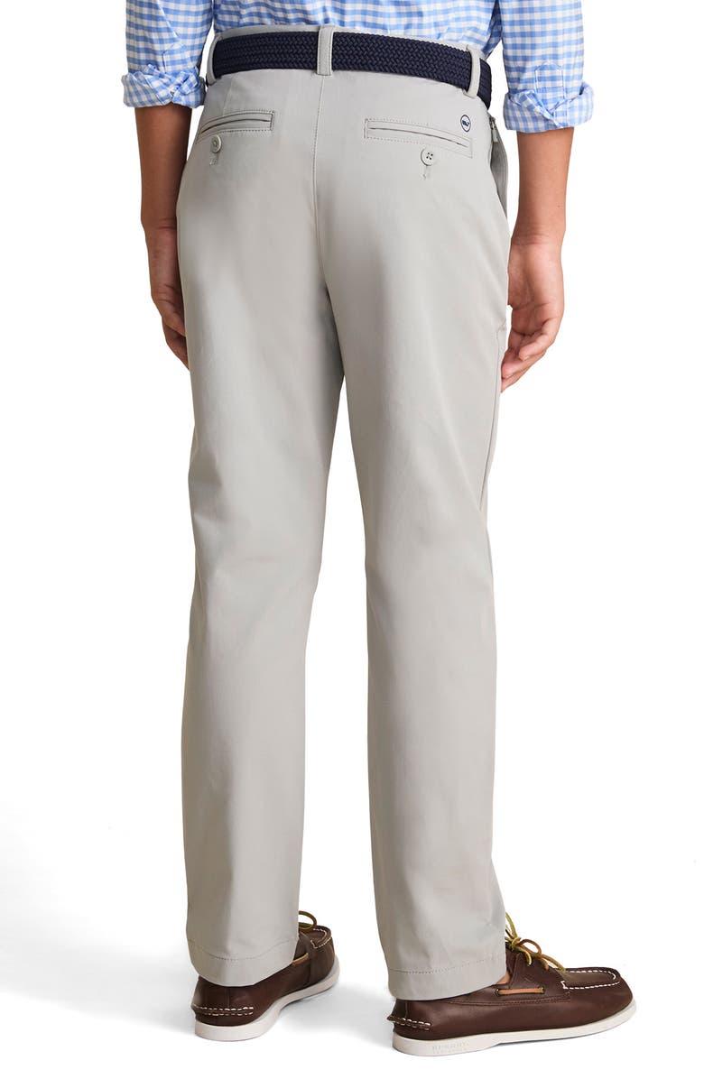 vineyard vines Kids' Flat Front Performance Chinos, Alternate, color, Ultimate Gray