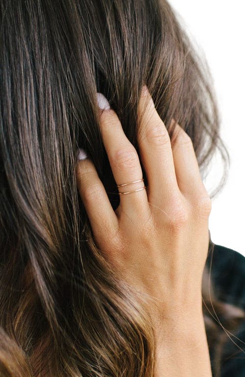 Made By Mary Round Stacking Ring In Metallic