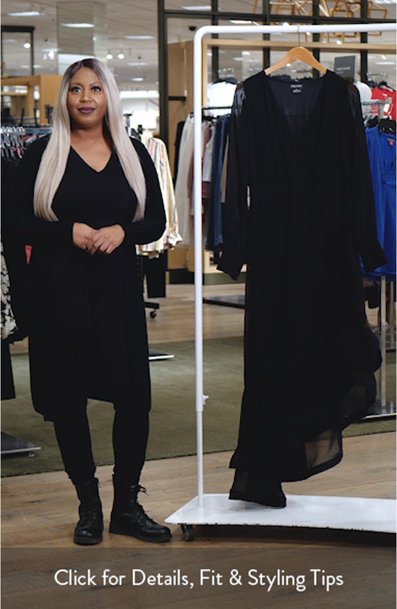 Antoinette Long Sleeve Asymmetric Midi Dress, sales video thumbnail