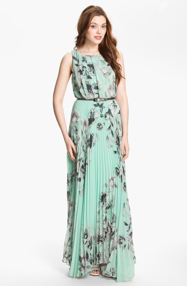 Eliza J Print Chiffon Maxi Dress, Main, color, 