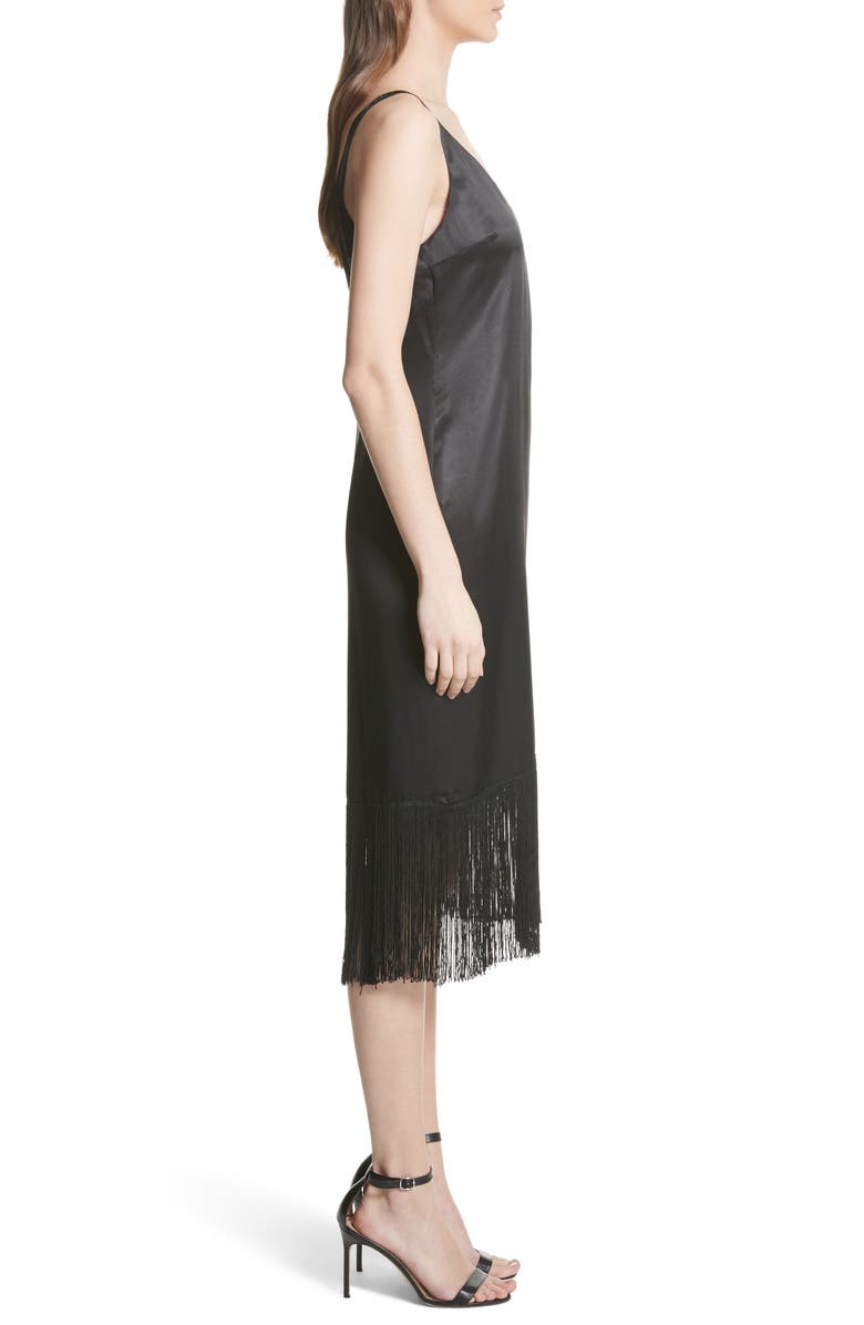 Tracy Reese Fringe Silk Midi Dress, Alternate, color, 