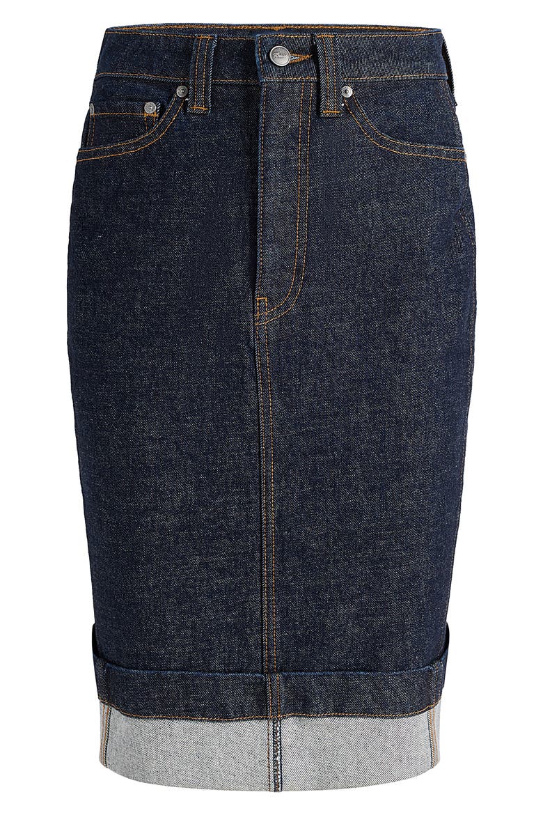 Kendra Denim Pencil Skirt, Alternate, color, BENSON