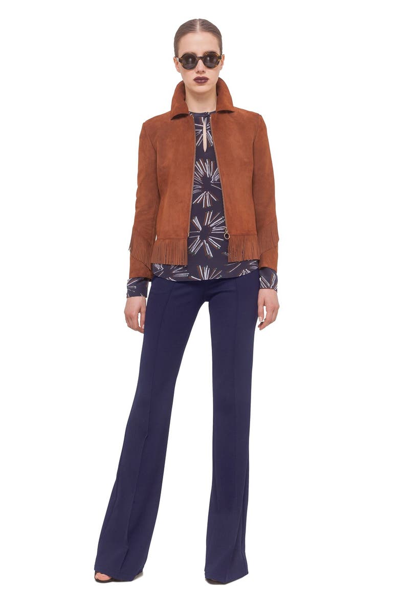 'Milton' Flare Leg Tech Wool Pants, Alternate, color, ULTRAMARINE