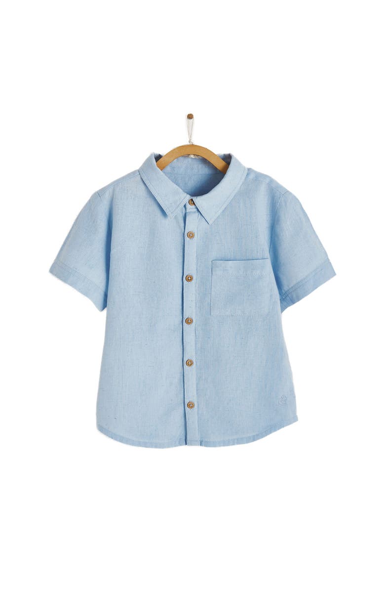 Babycottons Premium Cotton Celebration Thomas Shirt for Toddler, Main, color, Pastel Blue