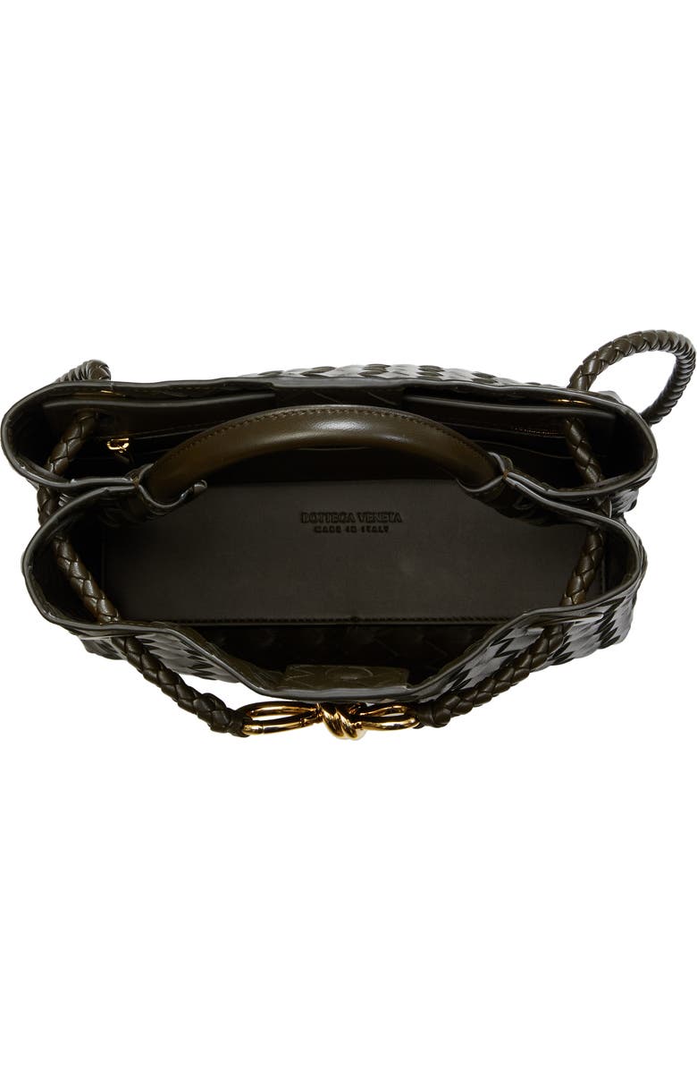 Bottega Veneta Small Andiamo Intrecciato Shoulder Bag, Alternate, color, Kaki-Brass