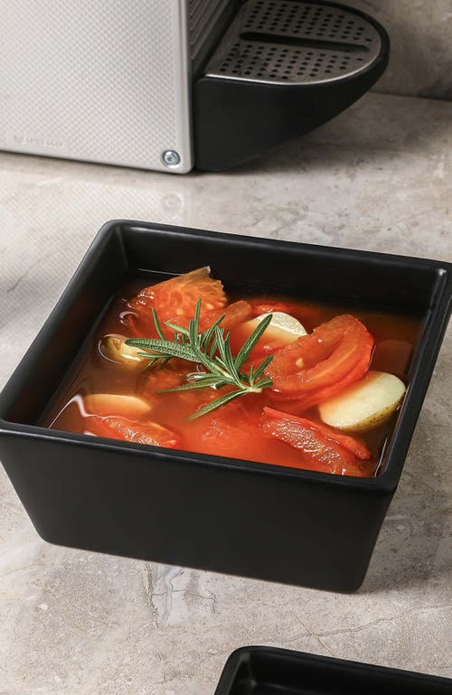Stone Lain Grace Stoneware 4-piece Bowl Set In Black