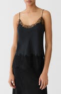 Lafayette 148 New York Silk Camisole with Lace Detail