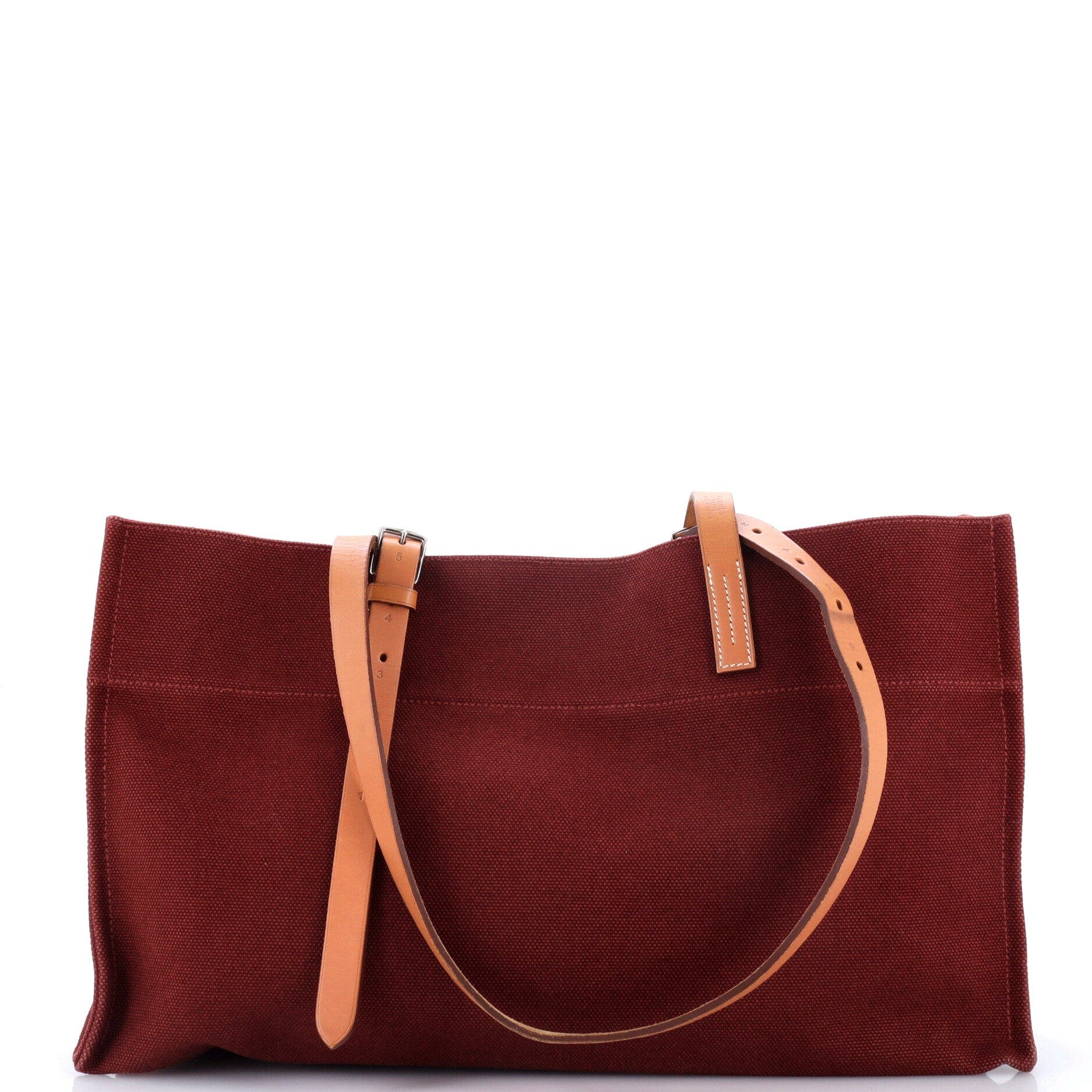 Etriviere Elan Shopping Tote Toile And Leather, Main, color, Red