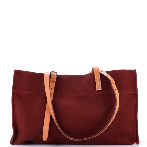 Etriviere Elan Shopping Tote Toile And Leather