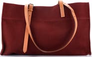 Pre-Owned Hermes Etriviere Elan Shopping Tote Toile And Leather