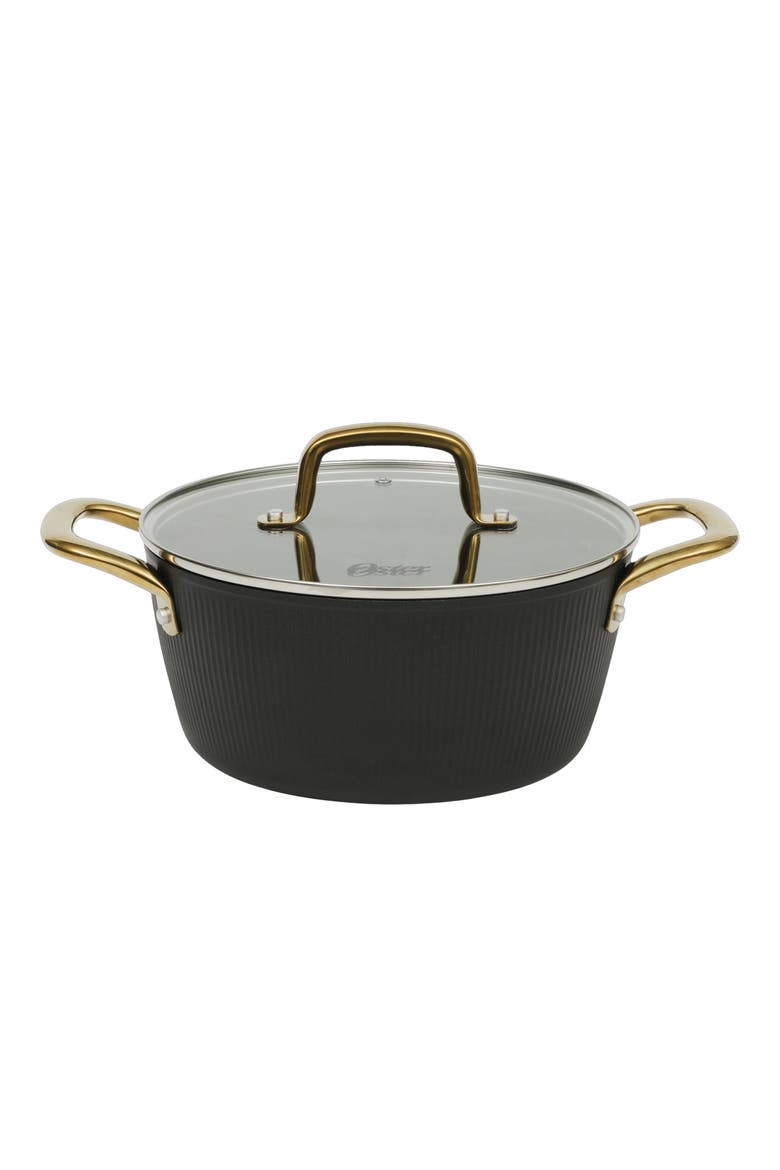 Abbottsford 4.4 Quart Nonstick Aluminum Dutch Oven, Main, color, Black