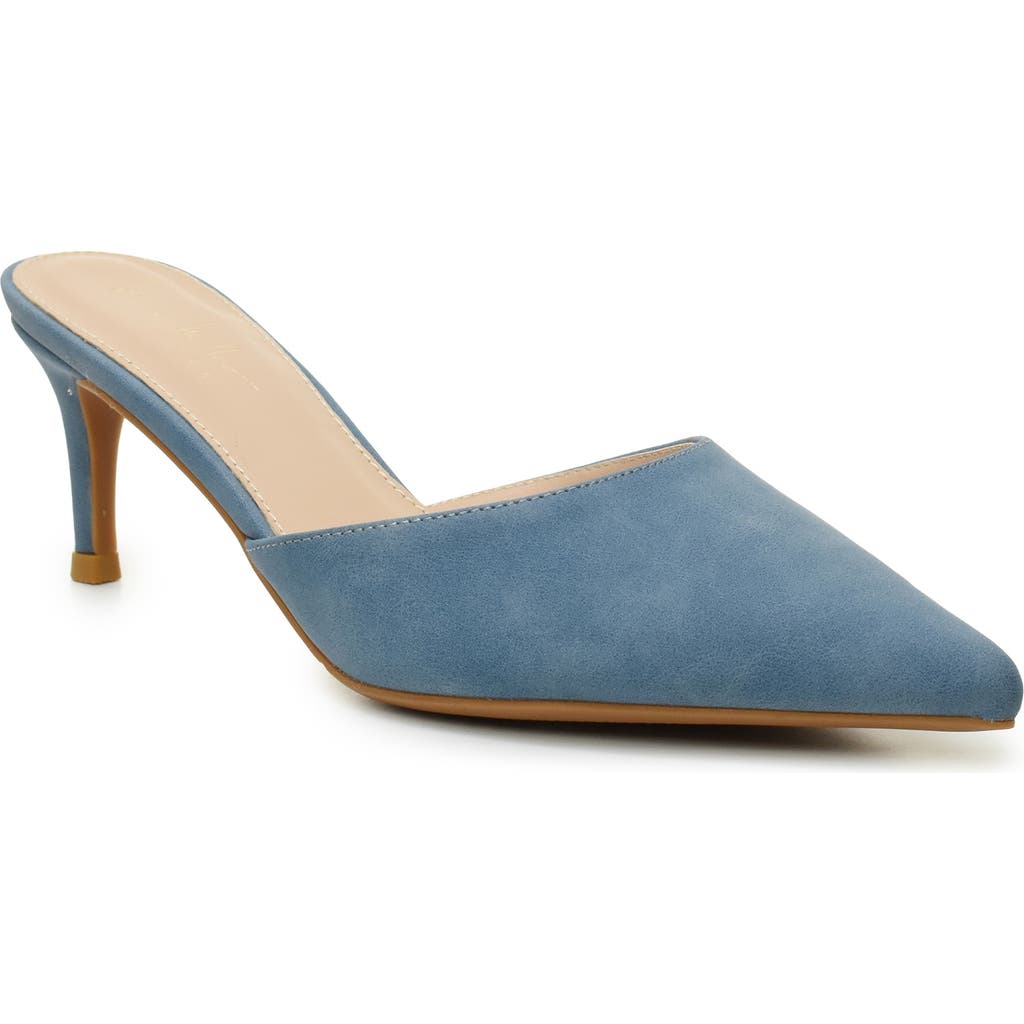 Nicole Miller Pointed Toe Mule In Blue