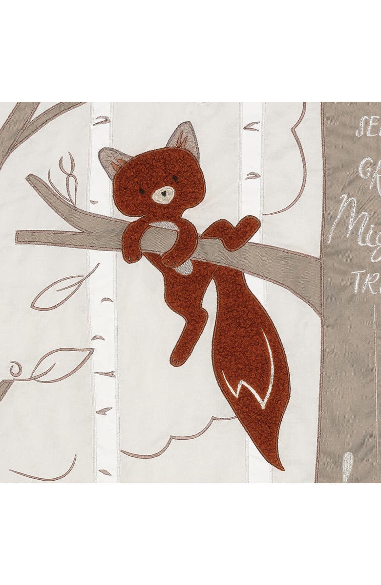 Lambs & Ivy Treetop Fox Woodland Tree Nursery 3-Piece Baby Crib Bedding Set, Alternate, color, Brown