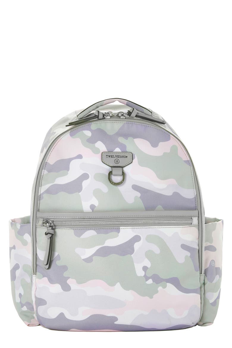 Midi Go 3.0 Camo Print Water Resistant Diaper Backpack, Main, color, BLUSH CAMO