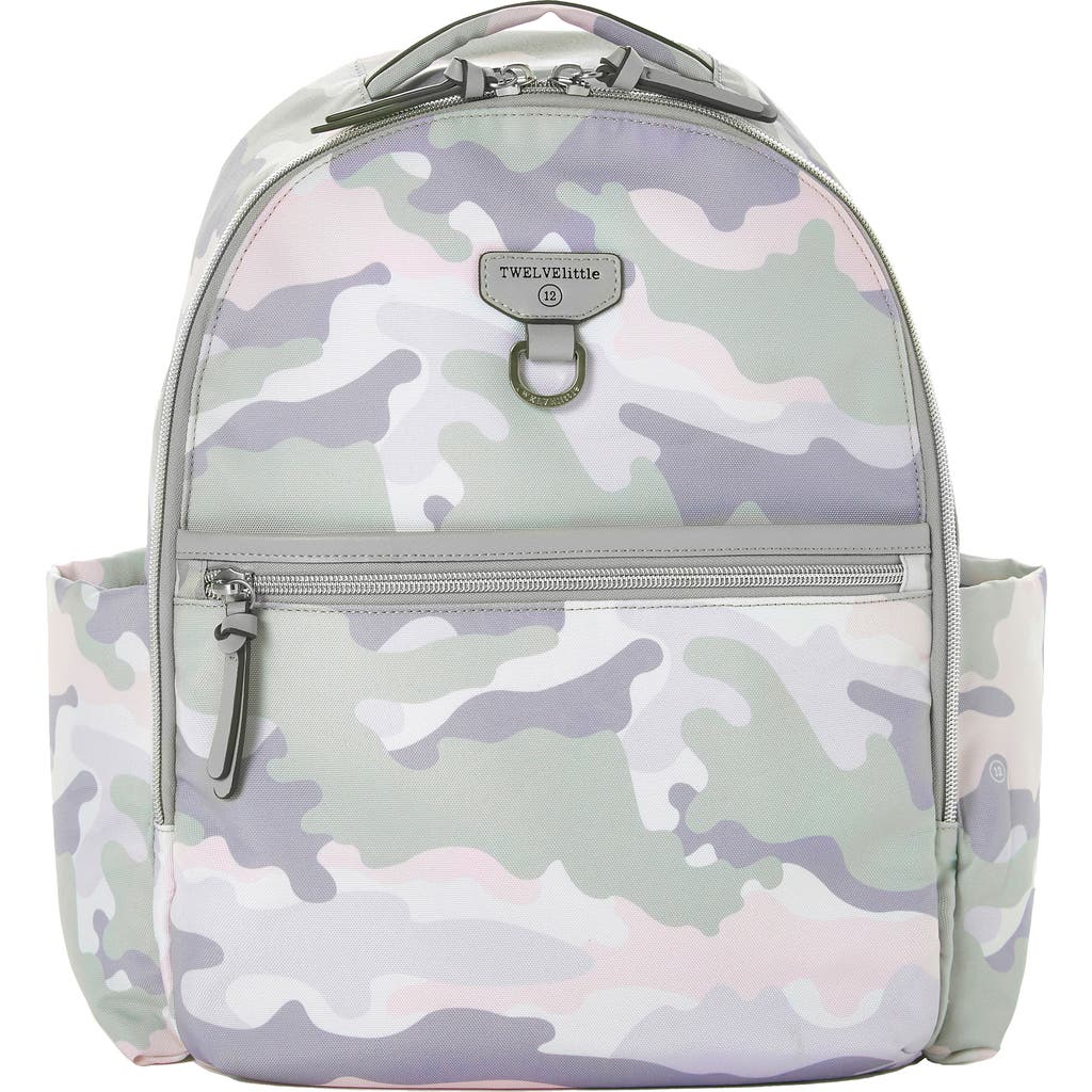 TWELVElittle Midi Go 3.0 Camo Print Water Resistant Diaper Backpack in Blush Camo  product