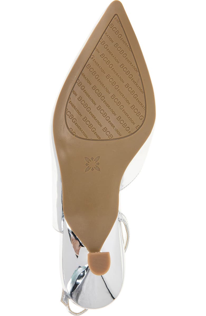 BCBGeneration Kittie Slingback Kitten Heel Pump, Alternate, color, Silver