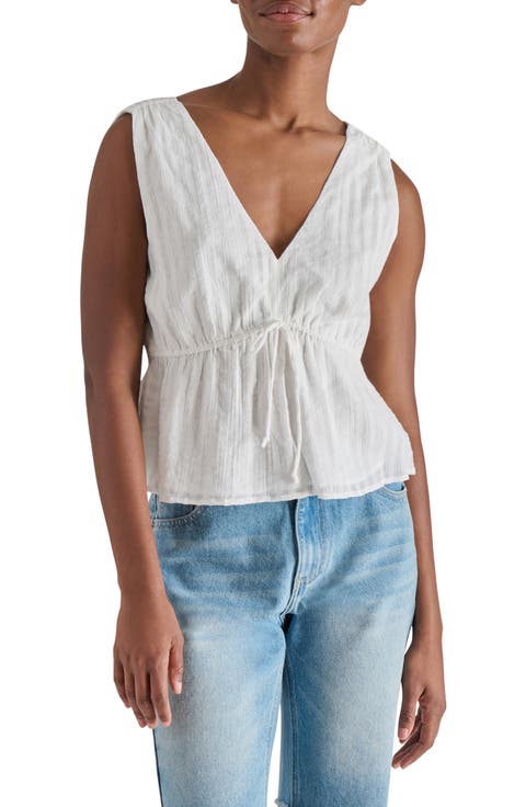 Tie Front Peplum Tank