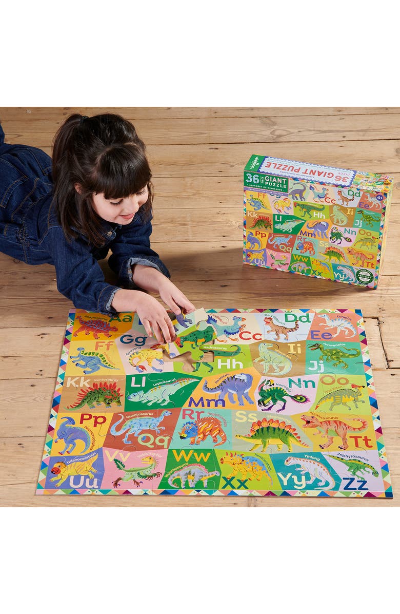 eeBoo Alphabet of Dinosaurs 36-Piece Giant Puzzle, Alternate, color,