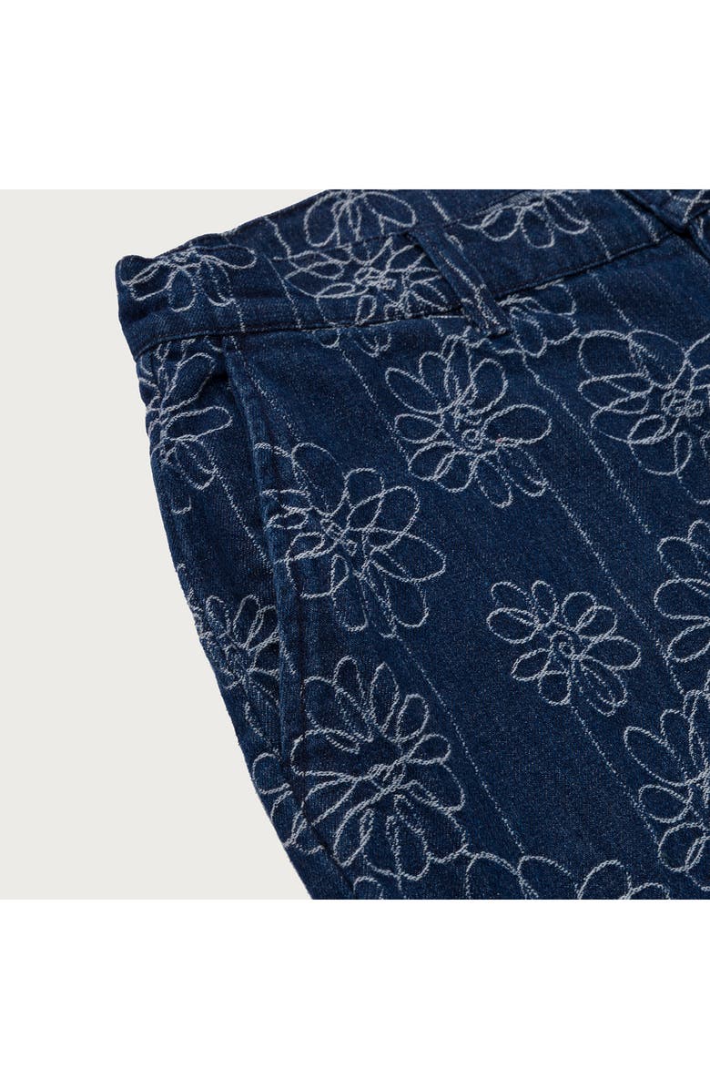 HONOR THE GIFT Floral Jacquard Denim Utility Pants, Alternate, color, 
