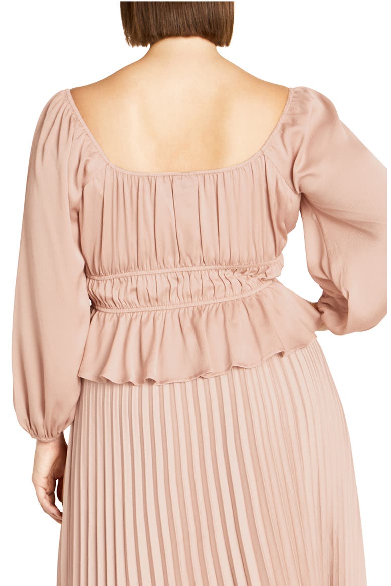 Georgie Shirred Satin Top, Alternate, color, CHAMPAGNE GOLD