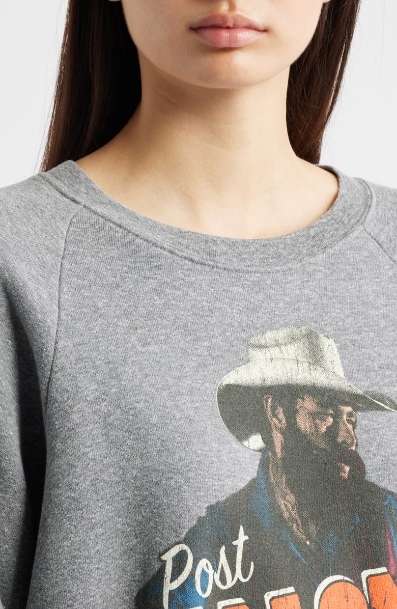 Daydreamer Post Malone Posty Leanin' Graphic Sweatshirt, Alternate, color, Heather Grey