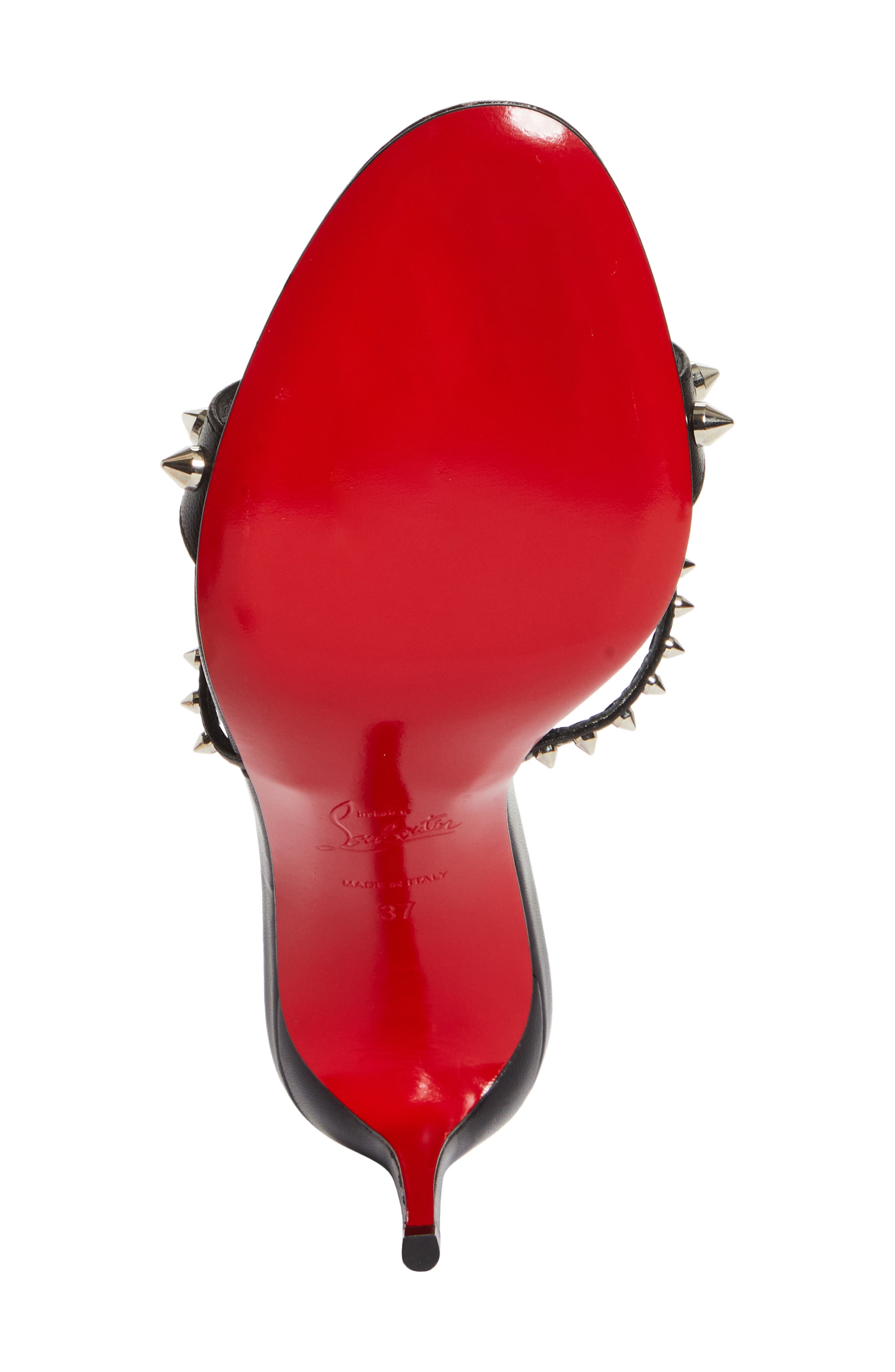Christian Louboutin Tatoosh Spike Slide Sandal, Alternate, color, 