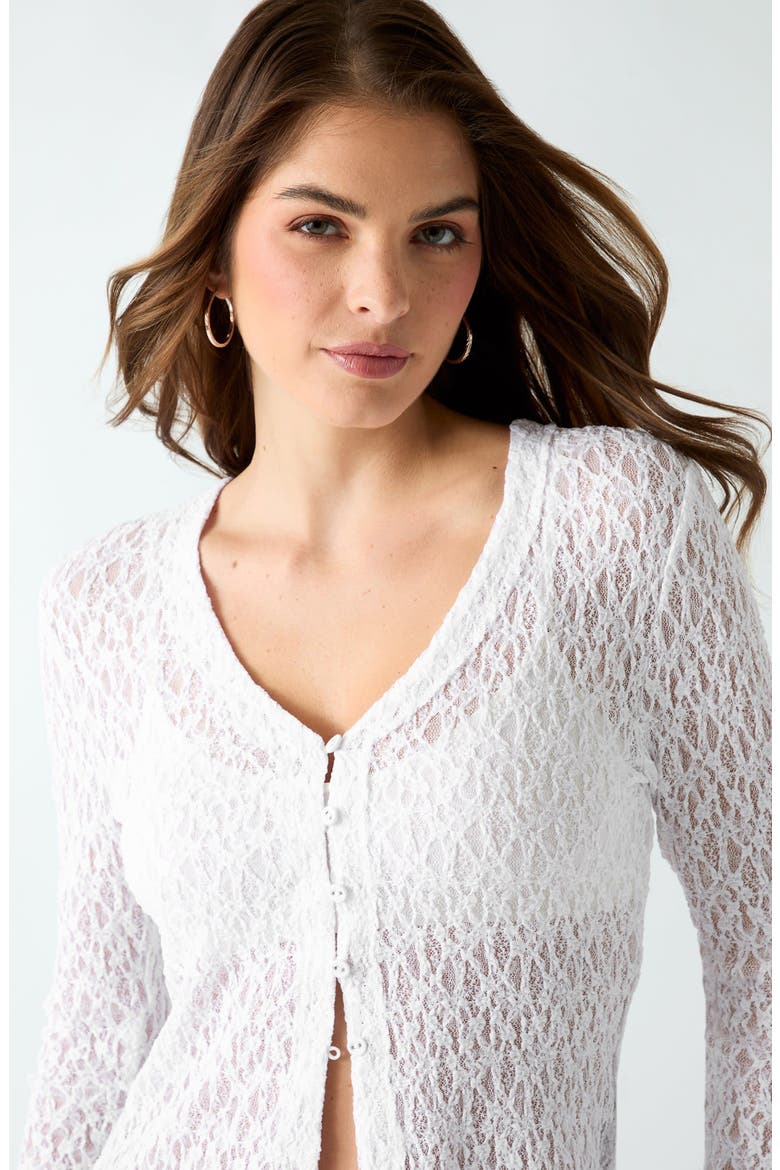 Matilde Lace Cardigan Top, Alternate, color, G011-OPEN