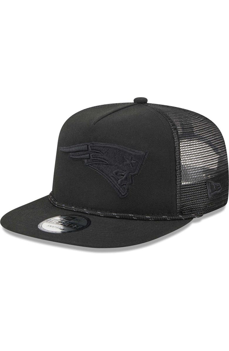 New Era Men's New Era Black New England Patriots Illumination Golfer Snapback Trucker Hat, Main, color, 