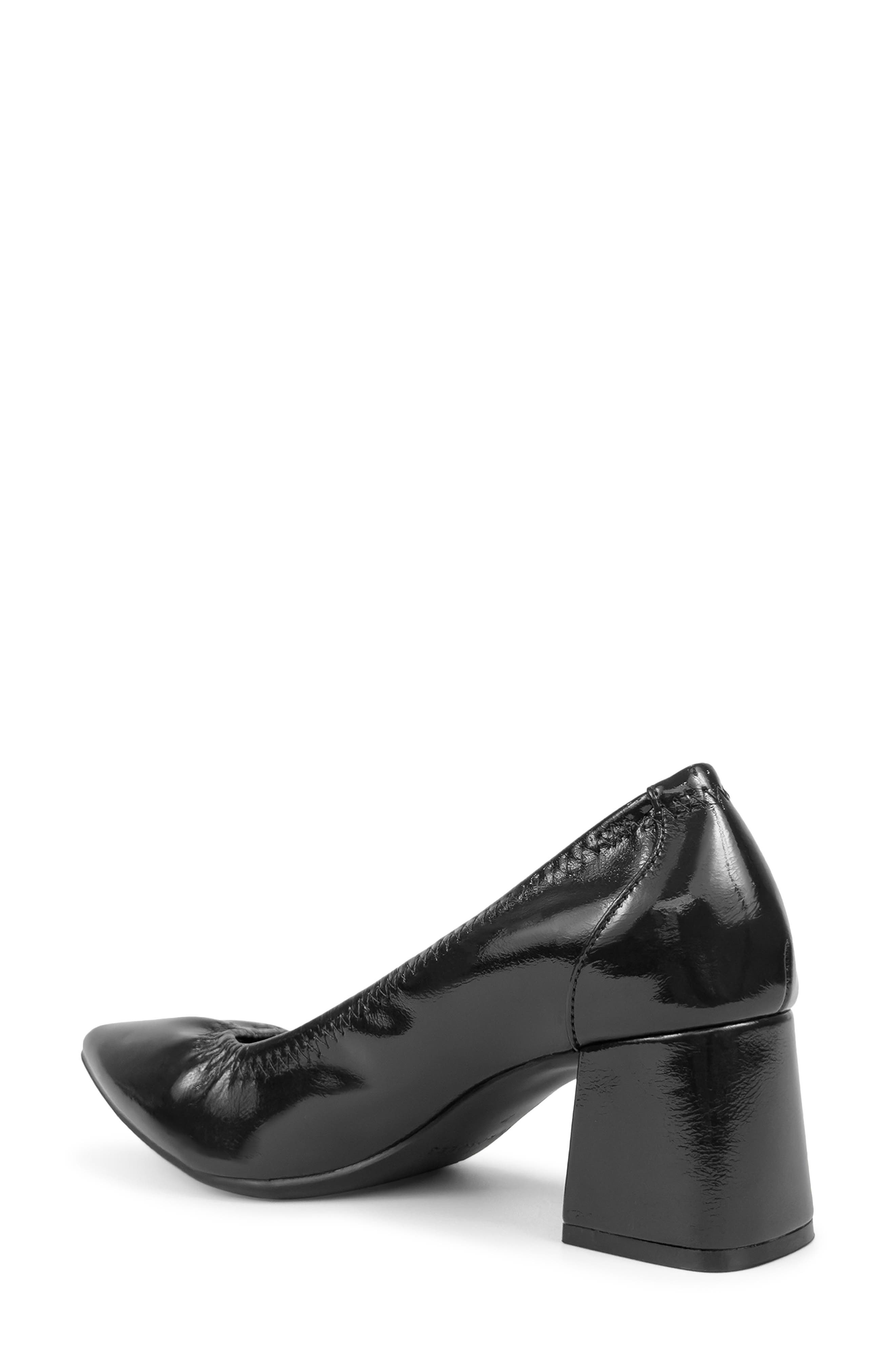 Elisea Pointed Toe Stretch Pump, Alternate, color, BLACK CRINKLE PATENT