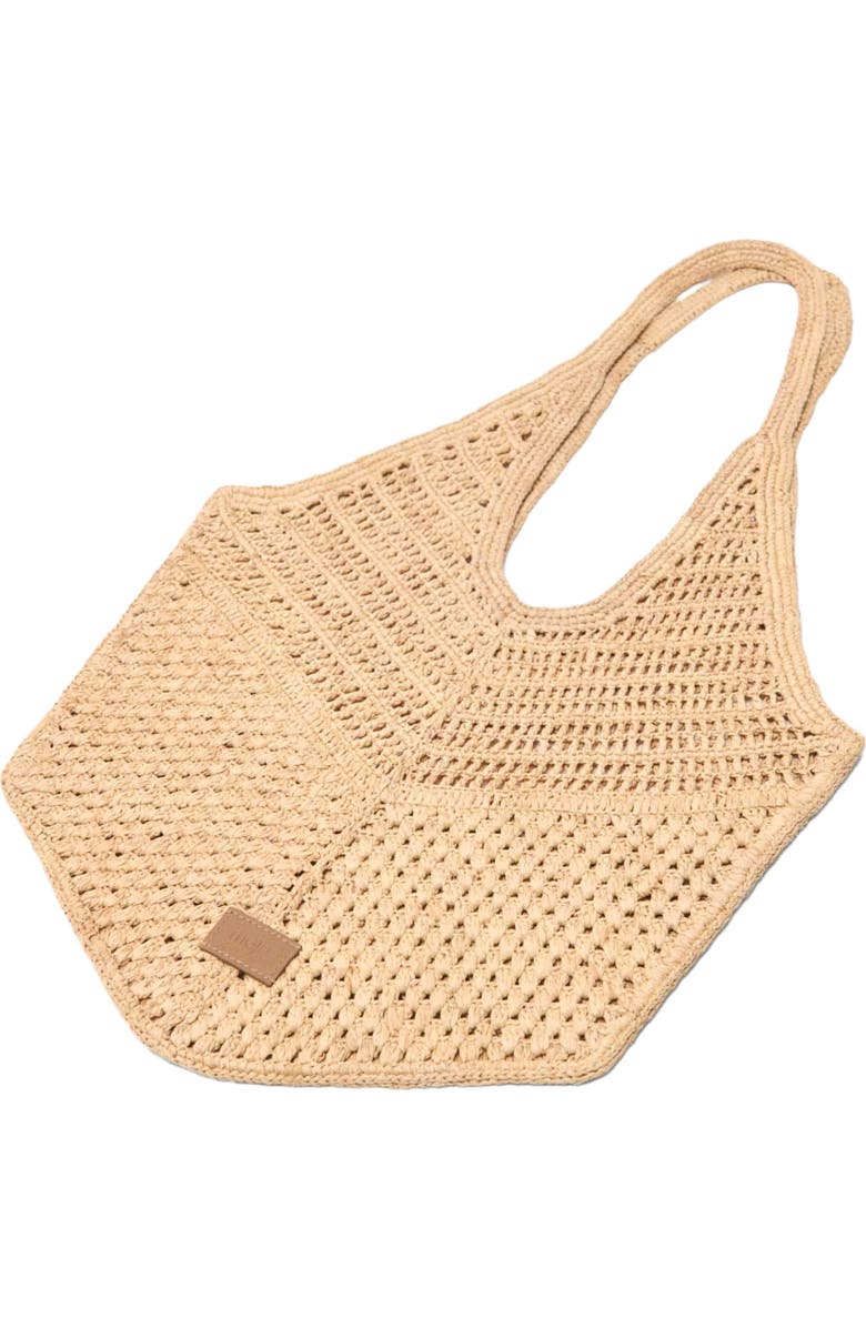 maje Natural raffia bag, Alternate, color, Beige