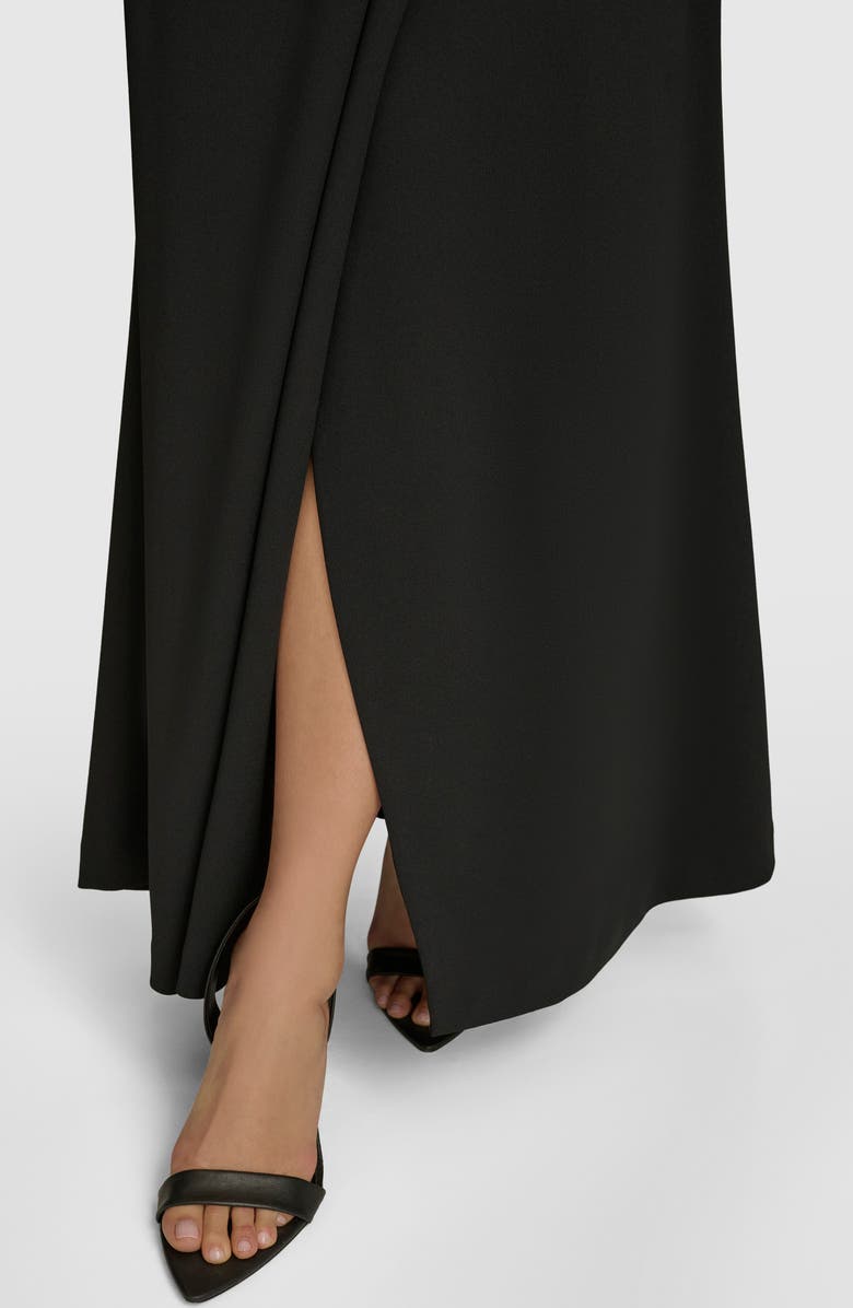 Donna Karan New York Contrast Long Sleeve Gown, Alternate, color, 