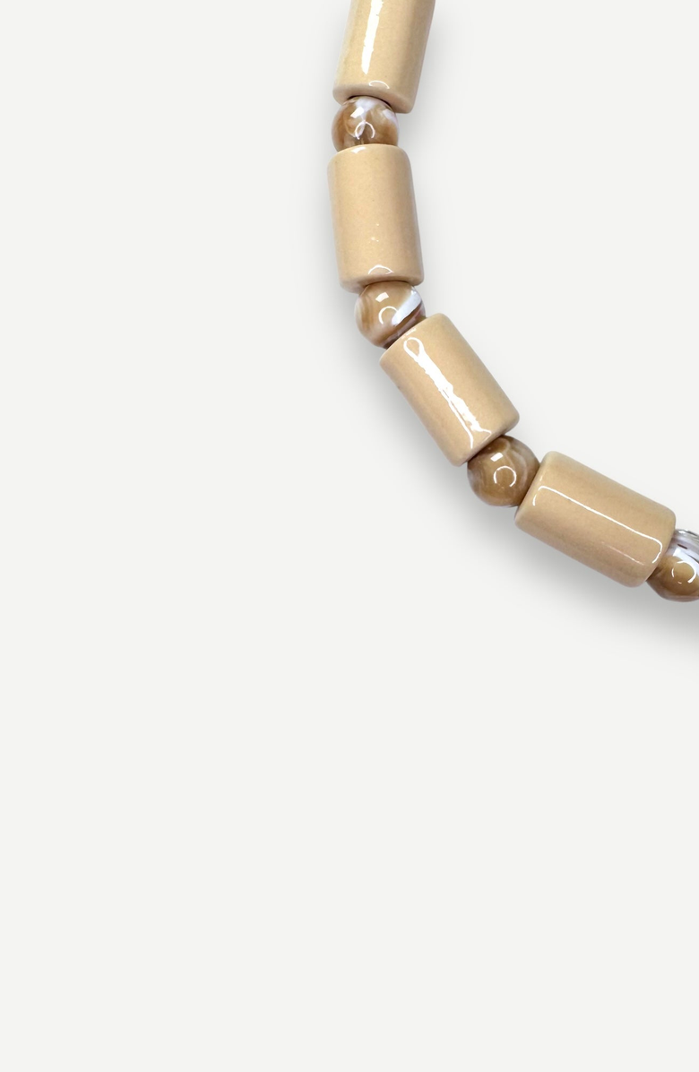 Her New Tribe Bead Five Sundry Necklace, Alternate, color, Crepe & Conch Mother Of Pearl