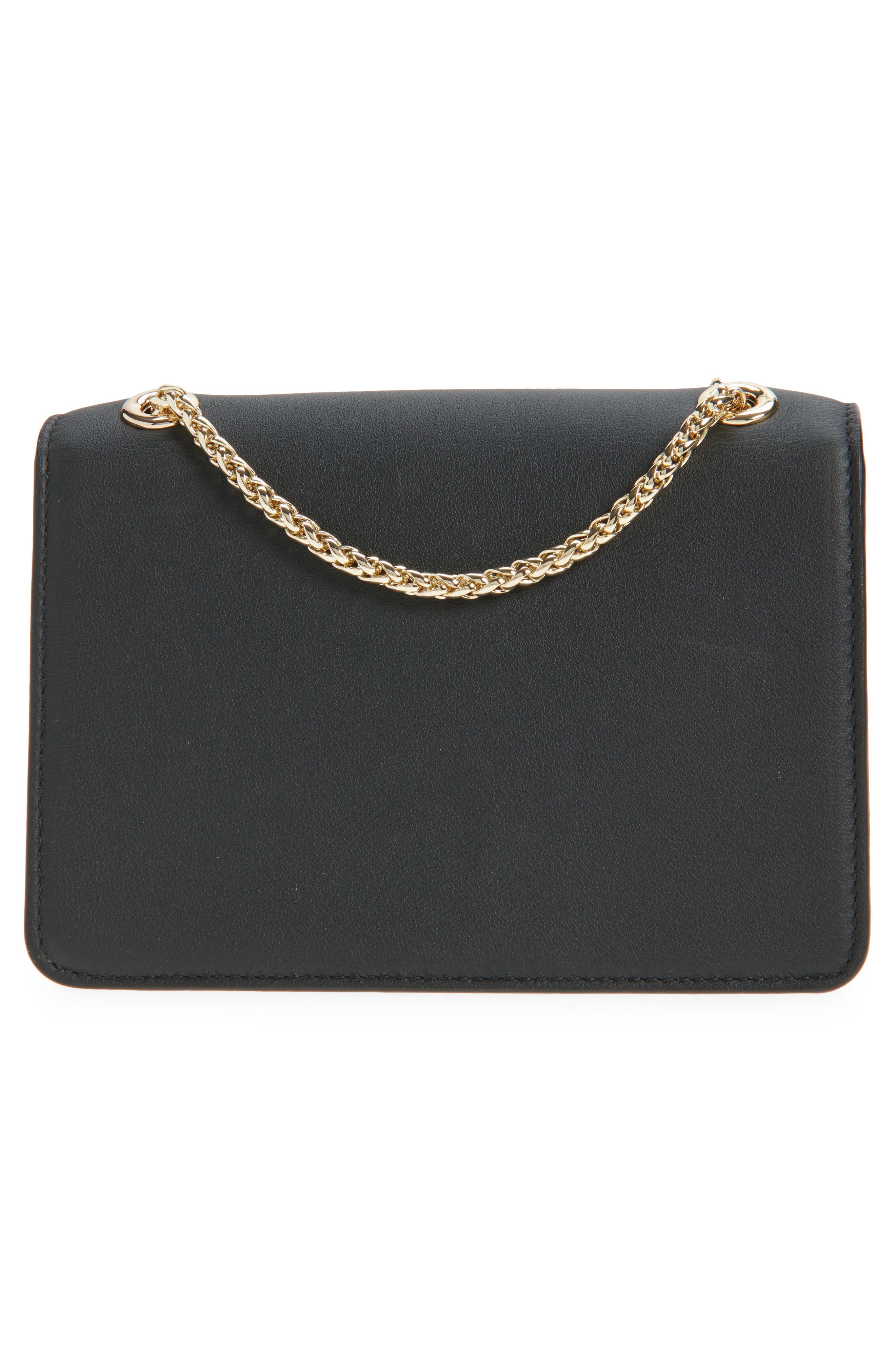 Strathberry Mini East/West Leather Shoulder Bag, Alternate, color, Black