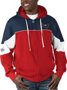 STARTER Men's Starter  Red/Navy Washington Capitals Power Forward Full-Zip Hoodie