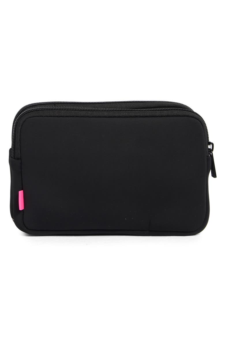 Double Zip Easy View Zip Pouch, Alternate, color, BLACK