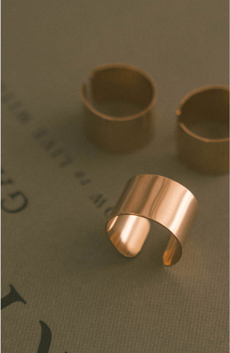 MADE BY MARY Luster Cigar Band Ring, Alternate, color, Silver