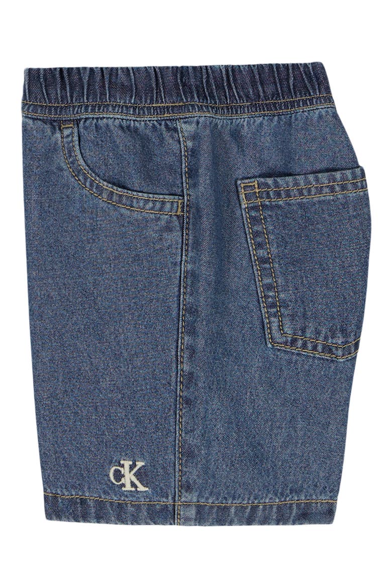 Kids' Logo T-Shirt & Denim Shorts Set, Alternate, color, GREY MULTI