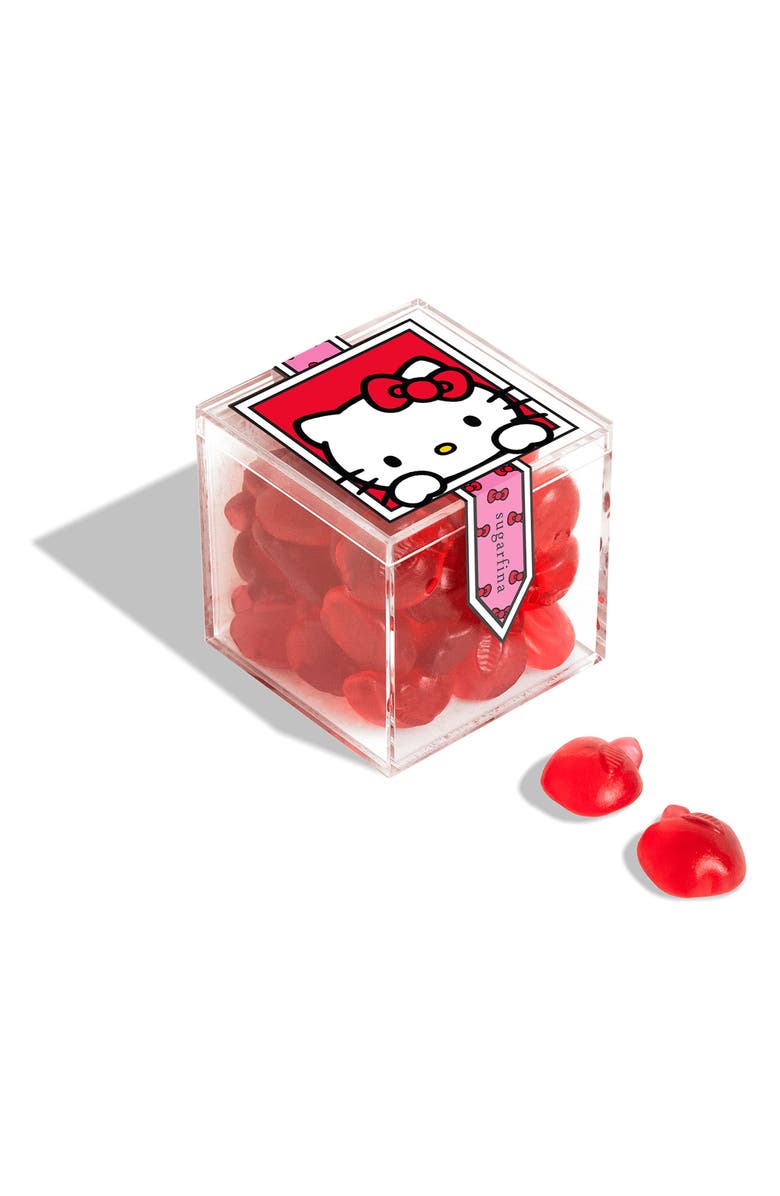 sugarfina Hello Kitty<sup>®</sup> Red Apple Gummies Set of 4 Candy Cubes, Alternate, color,